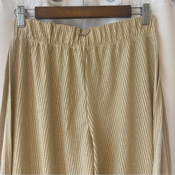 ASYOU flared split side beach pants in gold size 8 - Picture 12 of 14